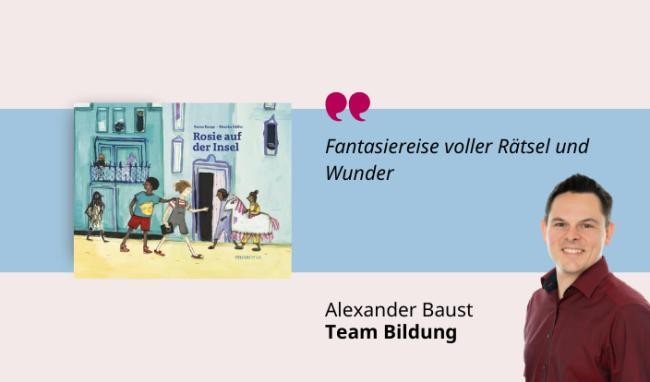 Rosie auf der Insel Medientipp und Buchcover Rosie auf der Insel