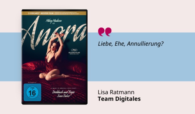 Anora Medientipp und Buchcover Anora