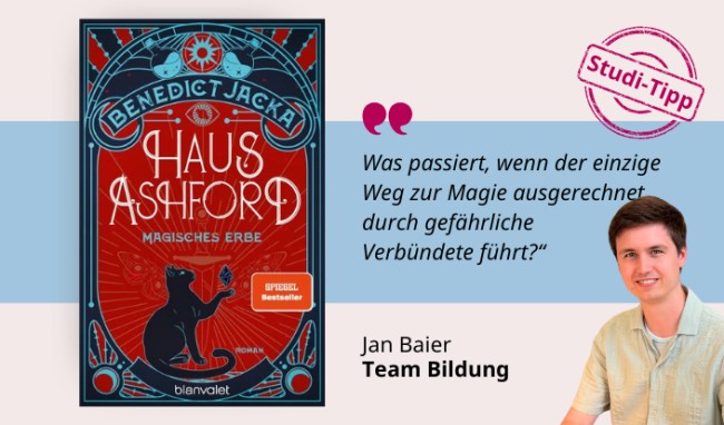 Benedict Jacka: Haus Ashford - Magisches Erbe Medientipp und Buchcover Benedict Jacka: Haus Ashford - Magisches Erbe