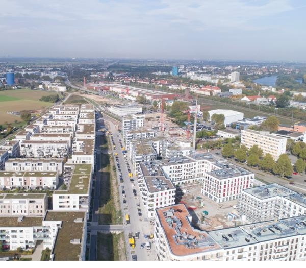 Luftaufnahme Bahnstadt (Bild: Buck)