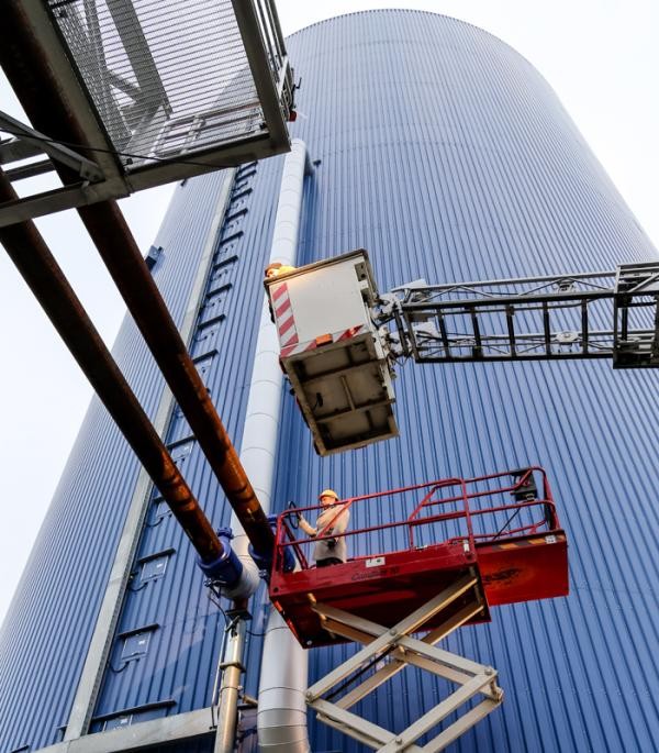 Nachhaltige Energieversorgung: Energiespeicher ist am Fernwärmenetz. (Foto: Rothe) Nachhaltige Energieversorgung: Energiespeicher ist am Fernwärmenetz. (Foto: Rothe)