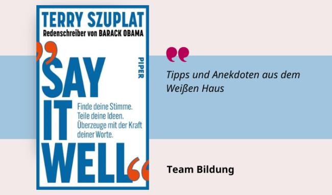 Say it well Medientipp und Buchcover Say it well