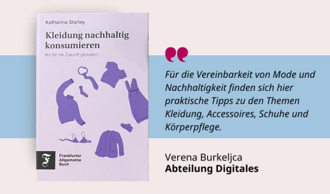 Kleidung nachhaltig konsumieren Medientipp und Buchcover Kleidung nachhaltig konsumieren