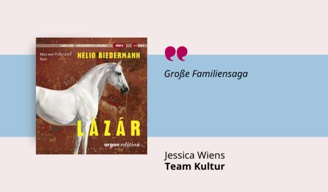 Nelio Biedermann: Lazár Medientipp und Buchcover Nelio Biedermann: Lazár