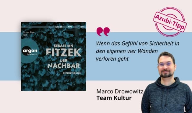 Der Nachbar Medientipp und Buchcover Der Nachbar