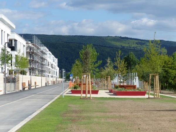 Die Promenade in der Heidelberger Bahnstadt ist fertig und kann jetzt genutzt werden. (Foto: Stadt Heidelberg)