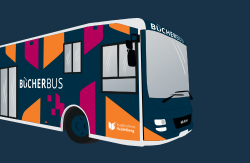 Bücherbus (Grafik: Stadtbücherei Heidelberg) Bücherbus (Grafik: Stadtbücherei Heidelberg)