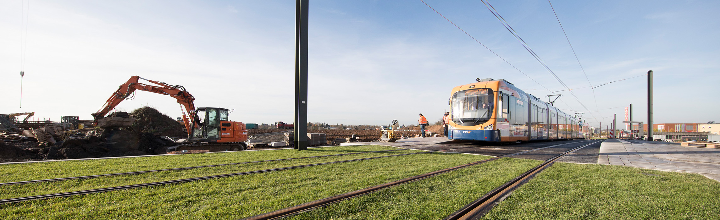 Seit Ende 2017 fährt die Straßenbahn durch die Bahnstadt (Foto: Buck)