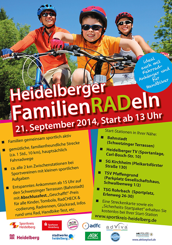 Plakat 'Heidelberger FamilienRADeln' 21. September 2014 Plakat 'Heidelberger FamilienRADeln' 21. September 2014