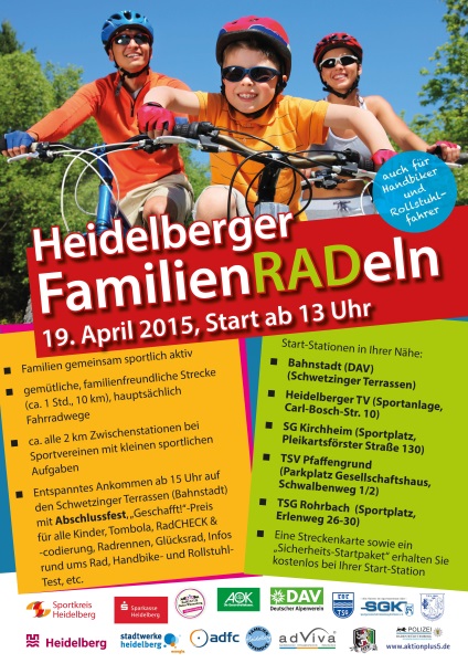 Plakat 'Heidelberger Familienradeln' am 19. April 2015