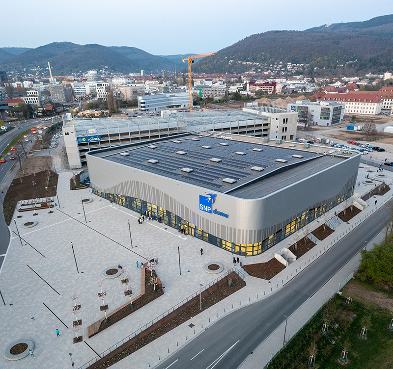 Blick aus der Vogelperspektive auf den SNP dome.
