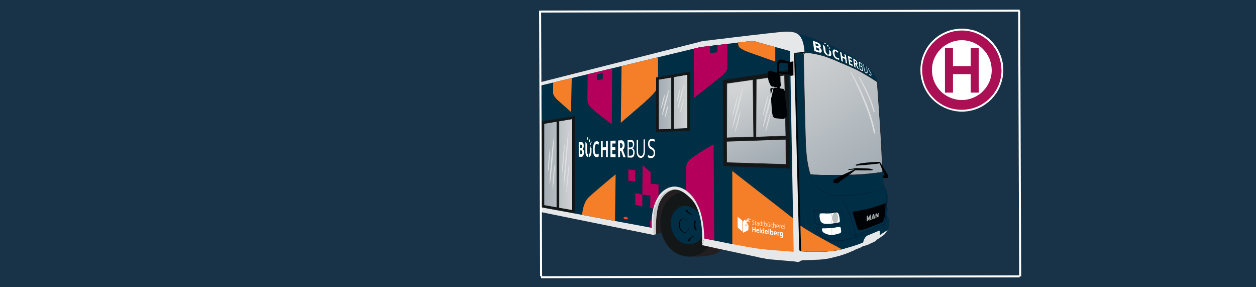 Bücherbus Ausfall (Grafik: Stadtbücherei Heidelberg)